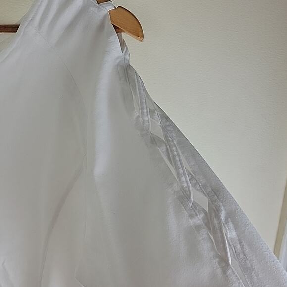 Together! Vintage 80s Statement Long Sleeves Button Down Shirt White size L - Picture 11 of 11